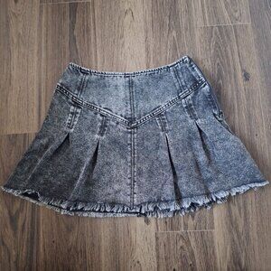 💙 We the Free Acid Wash Pleated Skirt Size 27 Academia Preppy Fall Y2K Streetwe